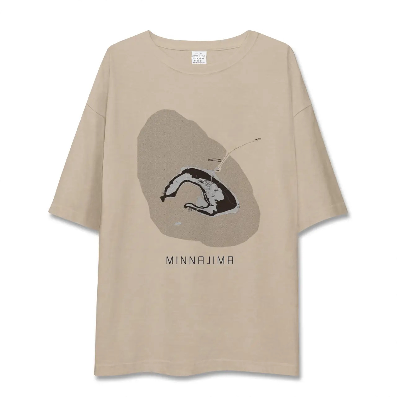 【水納島（沖縄県）】地図柄ビッグシルエットTシャツ