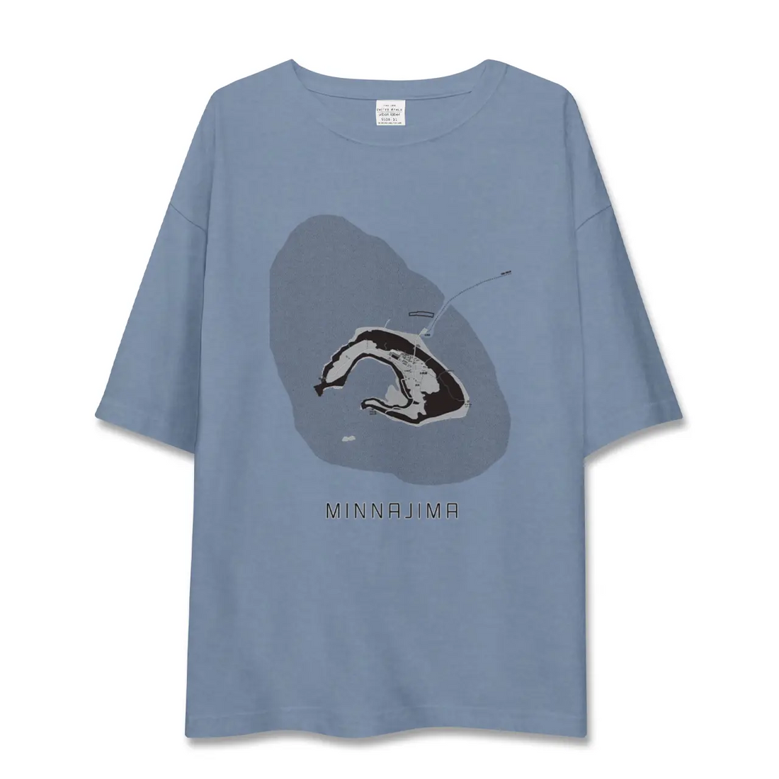 【水納島（沖縄県）】地図柄ビッグシルエットTシャツ