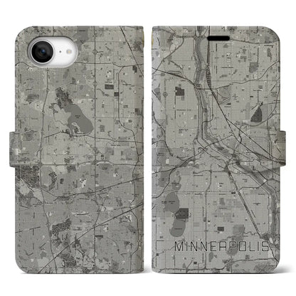 【ミネアポリス（アメリカ）】地図柄iPhoneケース（手帳タイプ）