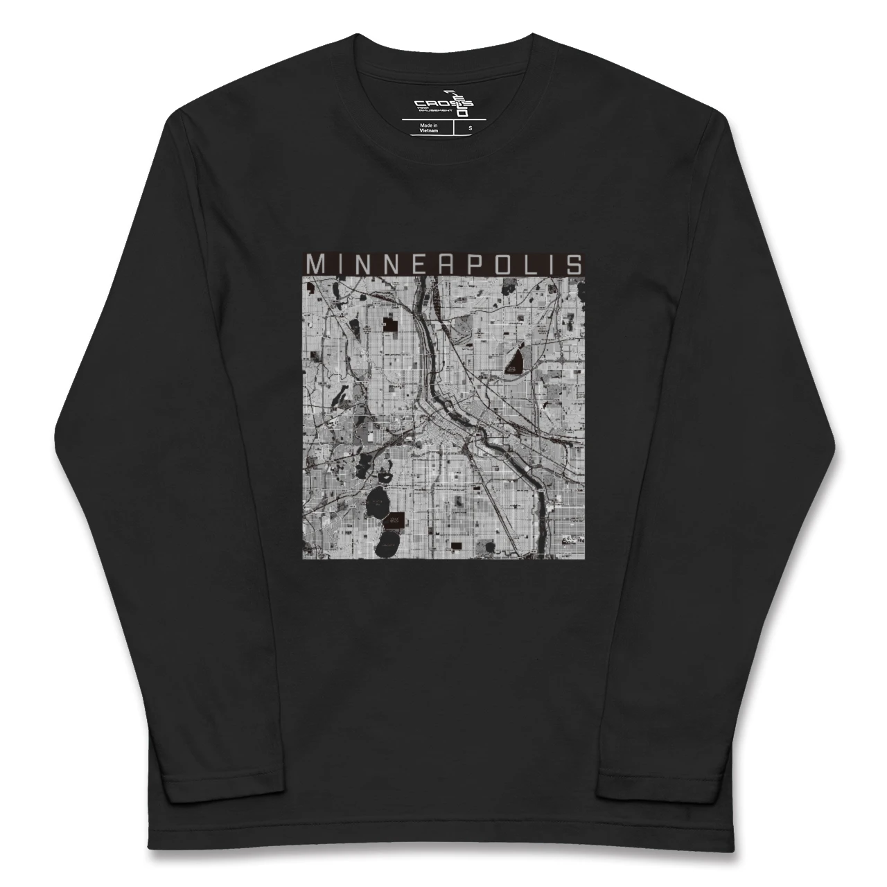 【ミネアポリス（アメリカ）】地図柄ロングスリーブTシャツ