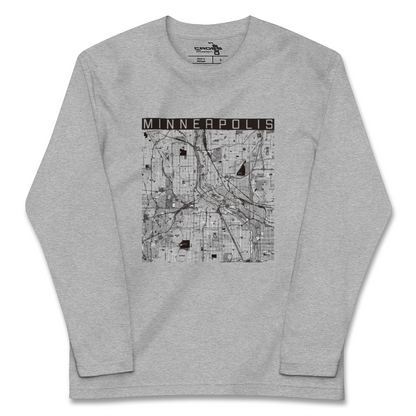 【ミネアポリス（アメリカ）】地図柄ロングスリーブTシャツ