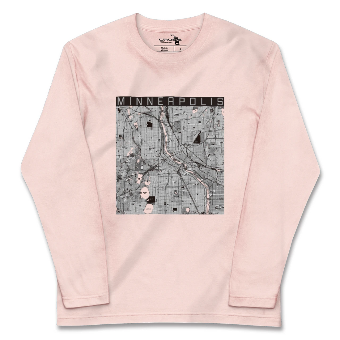 【ミネアポリス（アメリカ）】地図柄ロングスリーブTシャツ