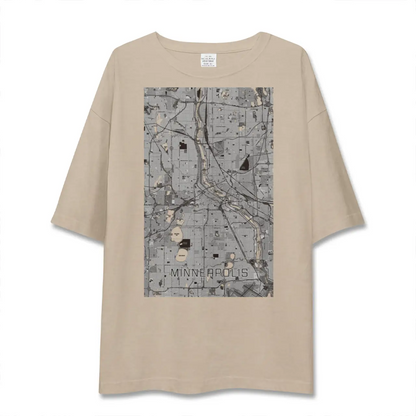 【ミネアポリス（アメリカ）】地図柄ビッグシルエットTシャツ