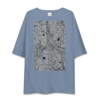 【ミネアポリス（アメリカ）】地図柄ビッグシルエットTシャツ
