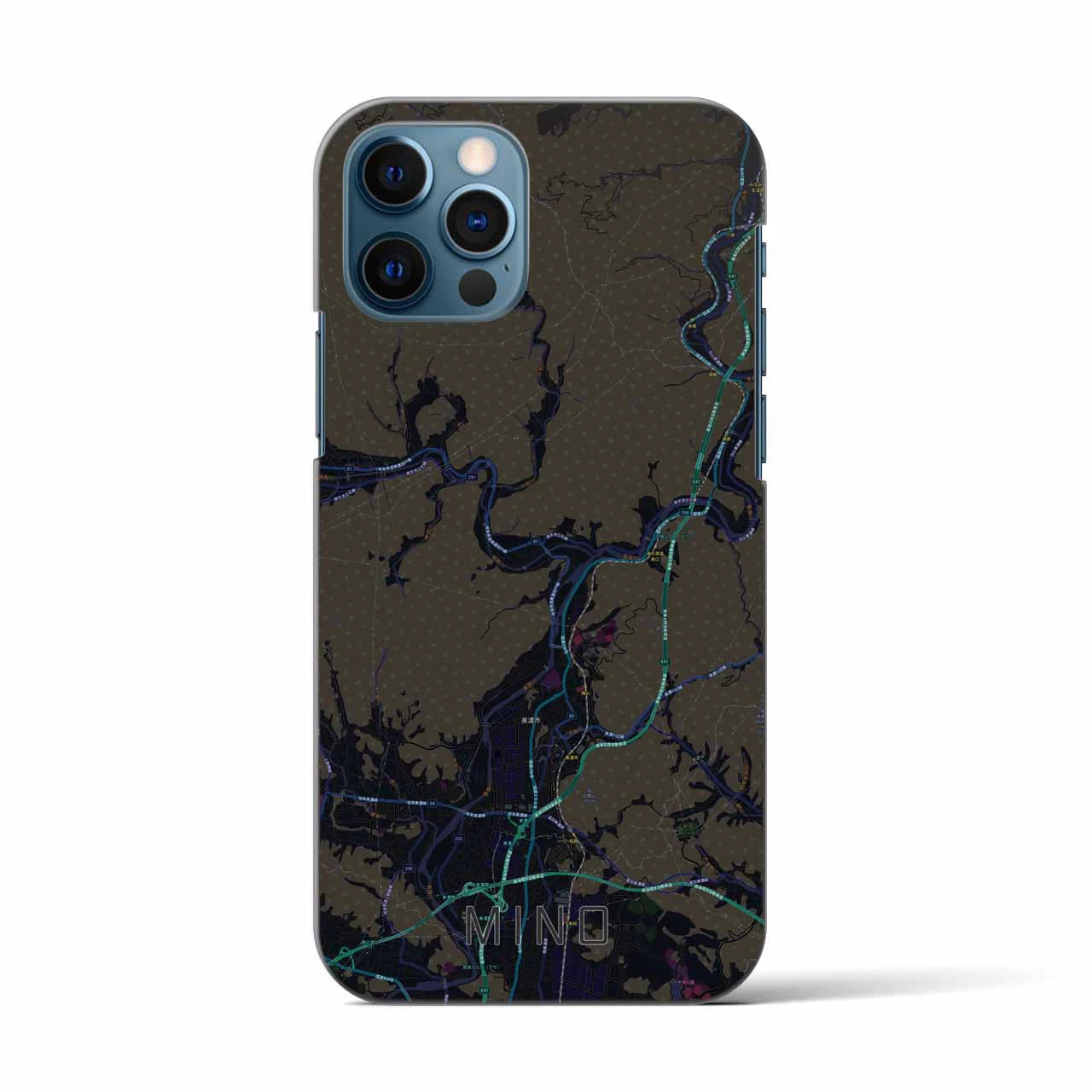 【美濃（岐阜県）】地図柄iPhoneケース（バックカバータイプ）