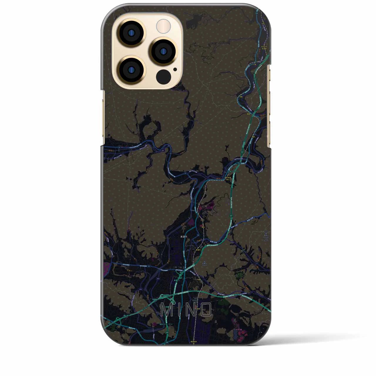 【美濃（岐阜県）】地図柄iPhoneケース（バックカバータイプ）