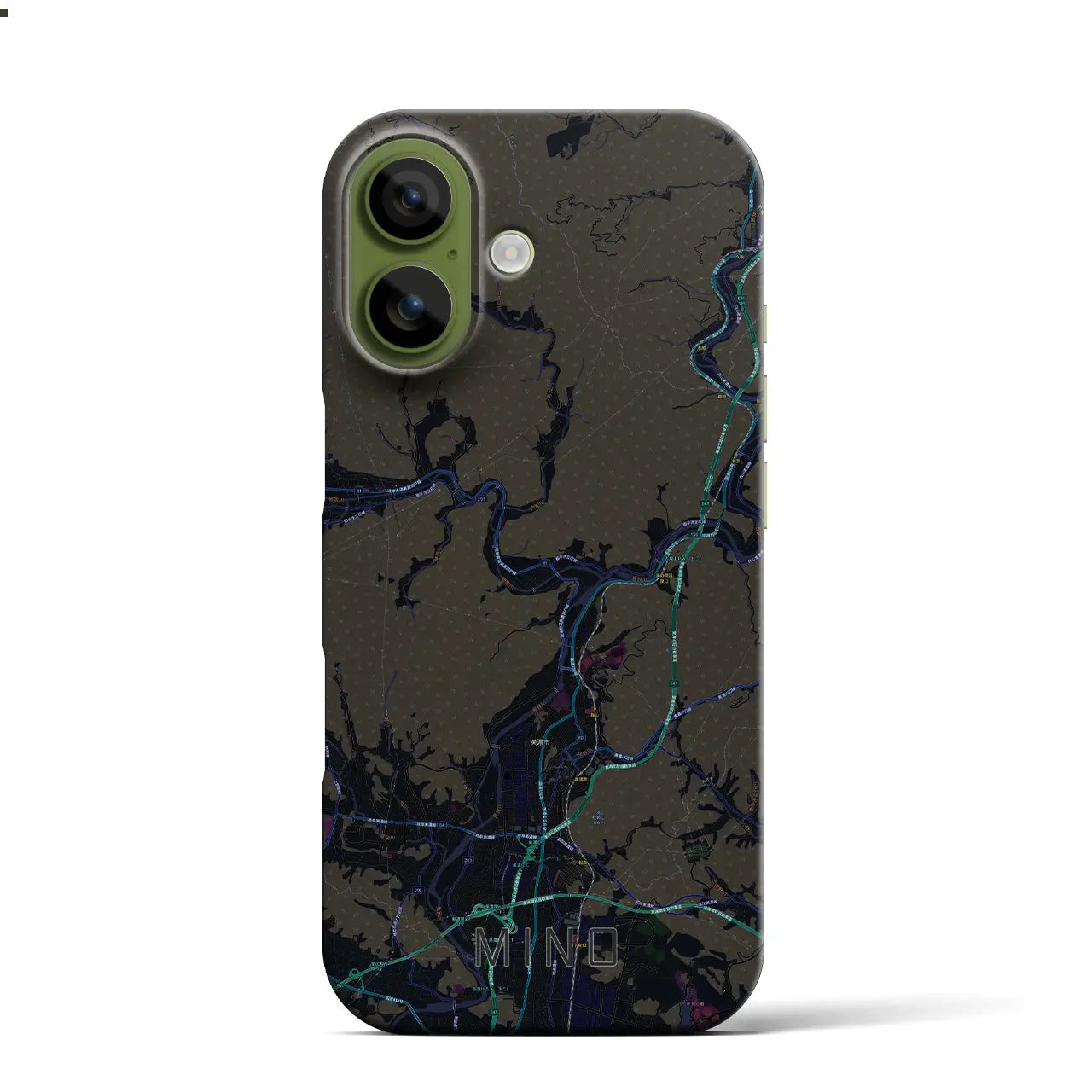 【美濃（岐阜県）】地図柄iPhoneケース（バックカバータイプ）