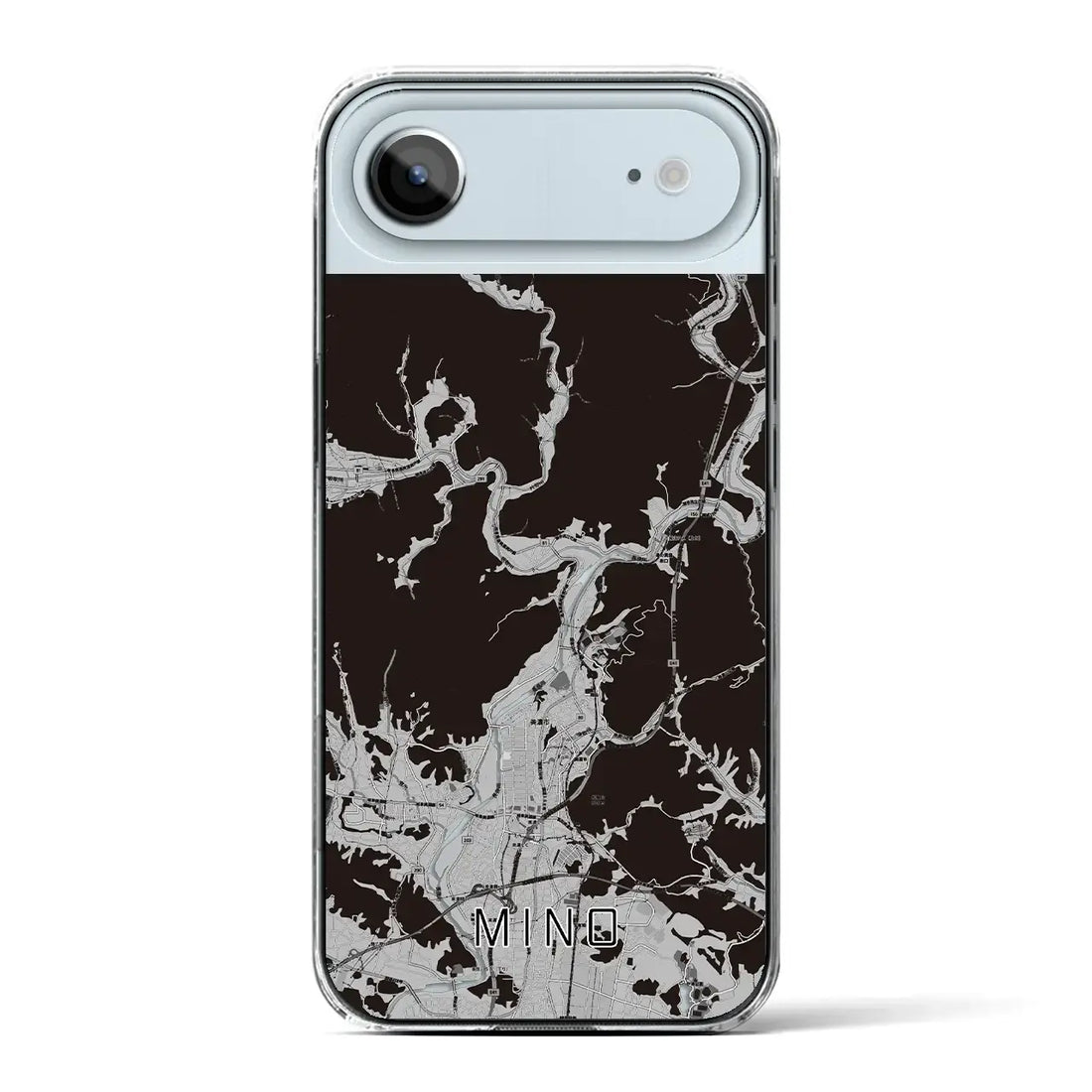 【美濃(岐阜県)】地図柄iPhoneケース(クリアタイプ)モノトーン・iPhone 17 Pro Max 用