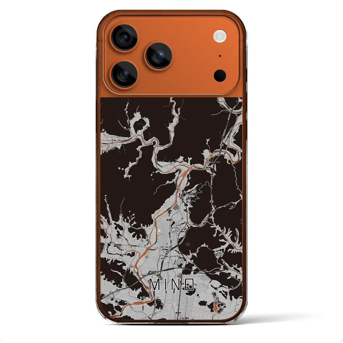 【美濃(岐阜県)】地図柄iPhoneケース(クリアタイプ)モノトーン・iPhone 17 Pro Max 用