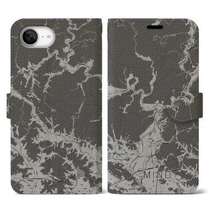 【美濃（岐阜県）】地図柄iPhoneケース（手帳タイプ）