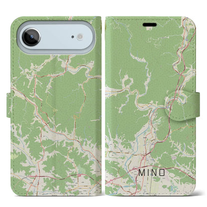 【美濃（岐阜県）】地図柄iPhoneケース（手帳タイプ）