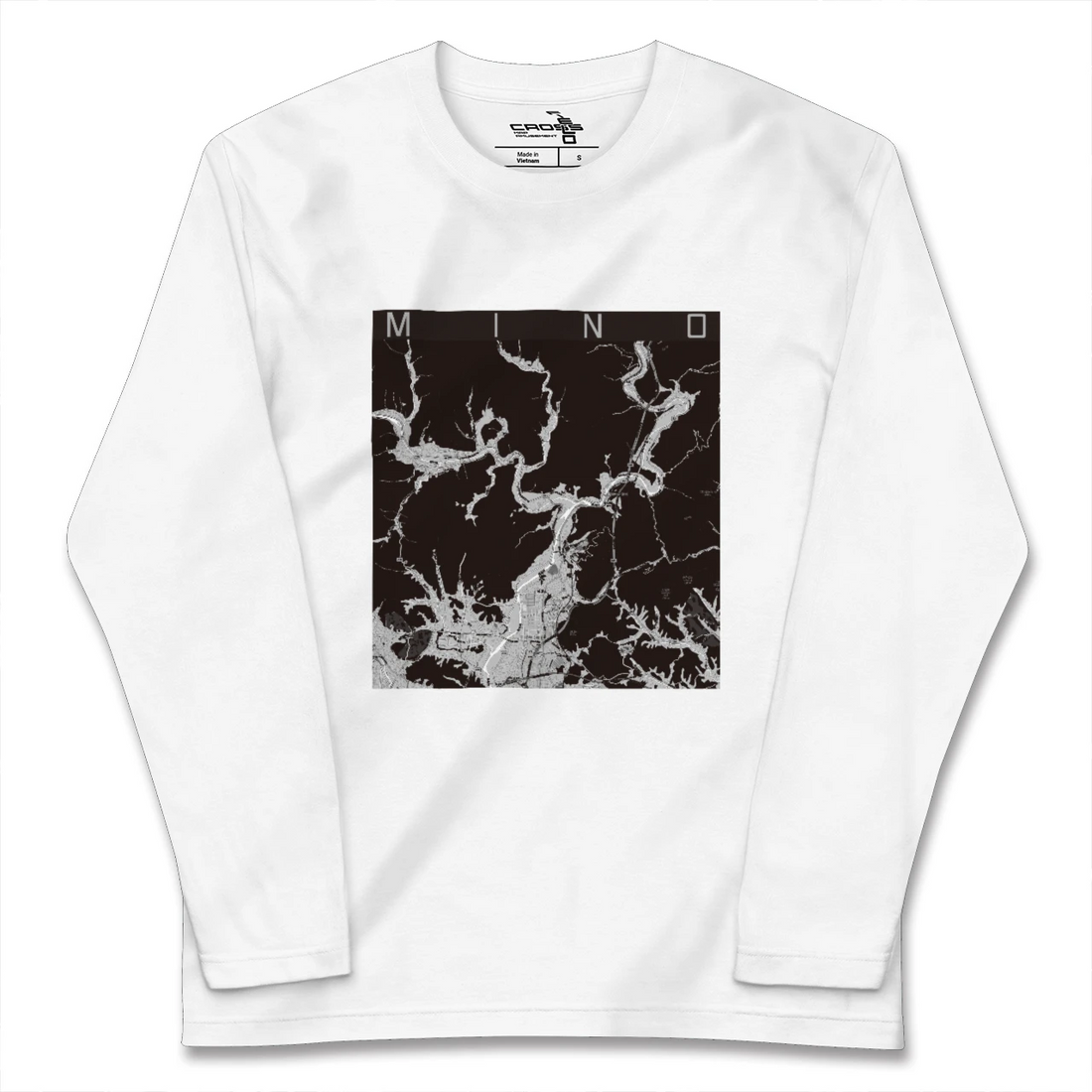 【美濃(岐阜県)】地図柄ロングスリーブTシャツ