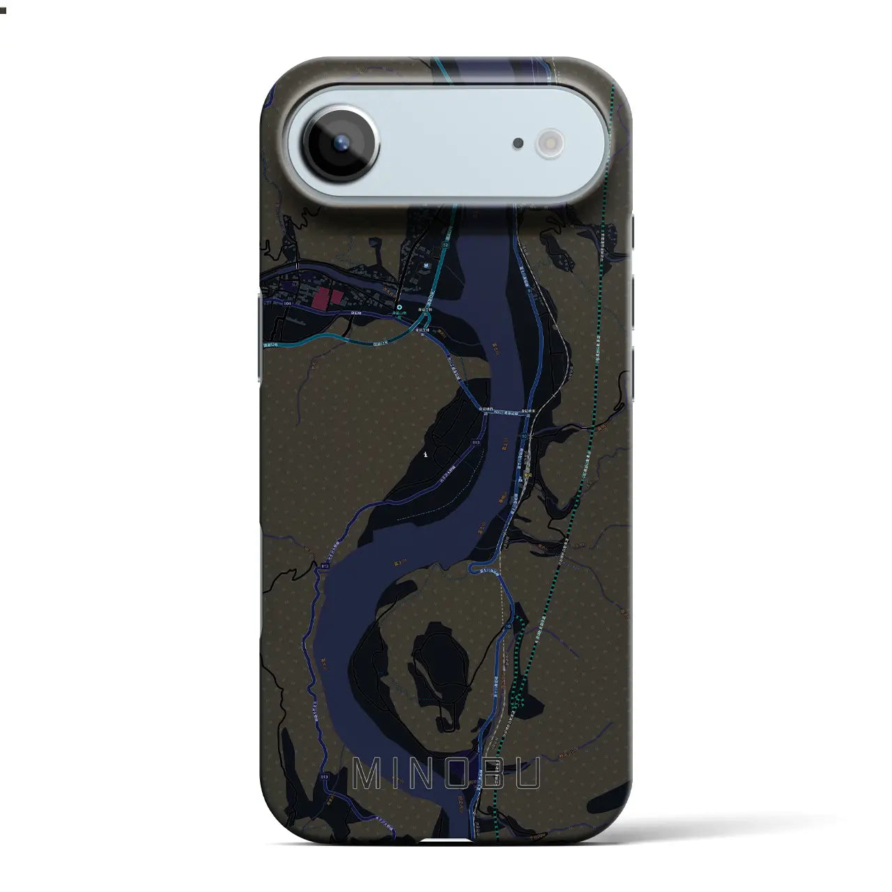 【身延（山梨県）】地図柄iPhoneケース（バックカバータイプ）