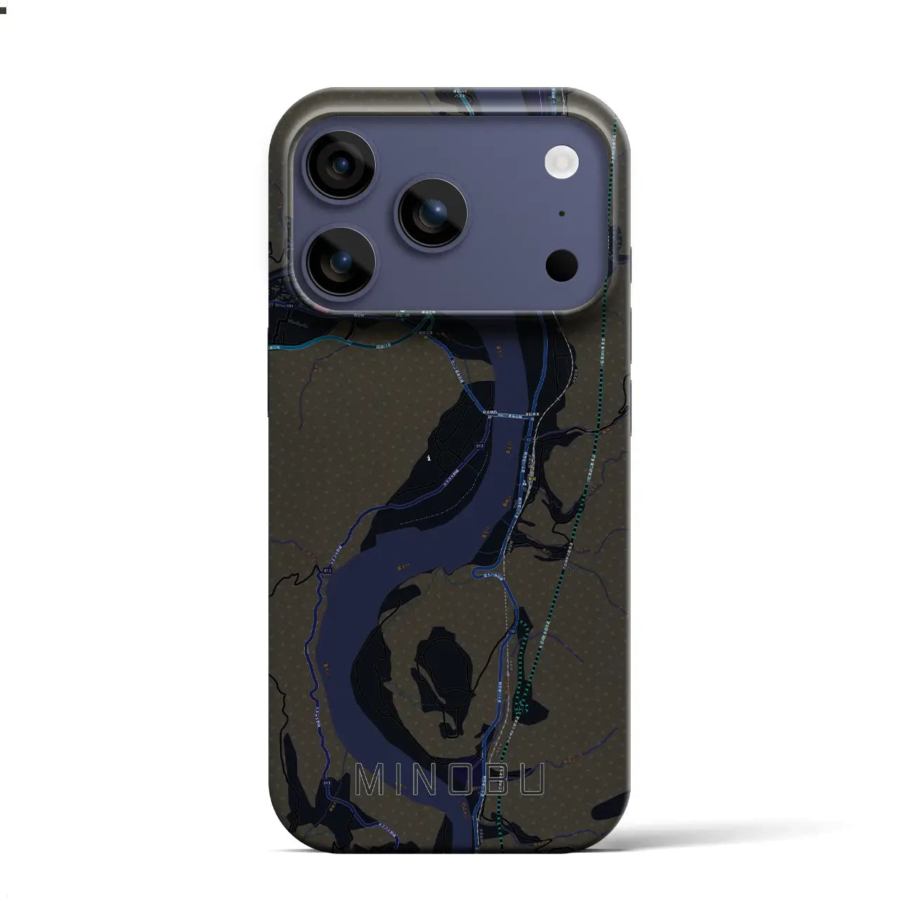 【身延（山梨県）】地図柄iPhoneケース（バックカバータイプ）