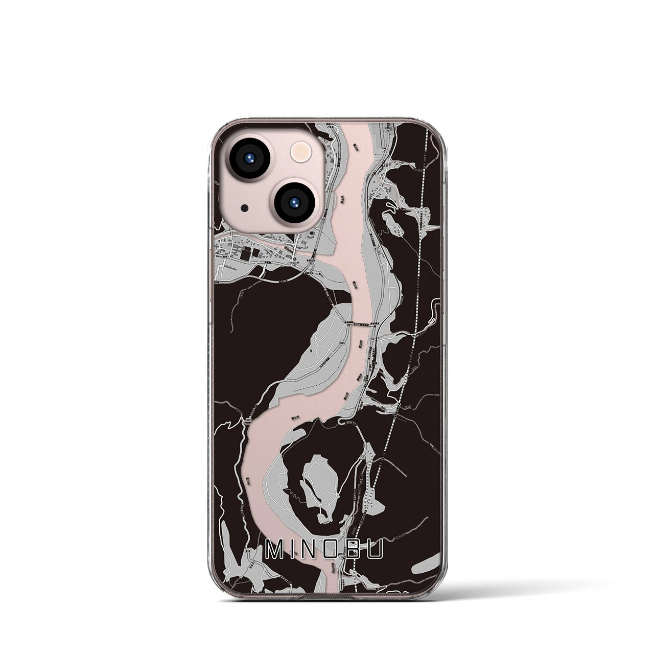 【身延（山梨県）】地図柄iPhoneケース（クリアタイプ）