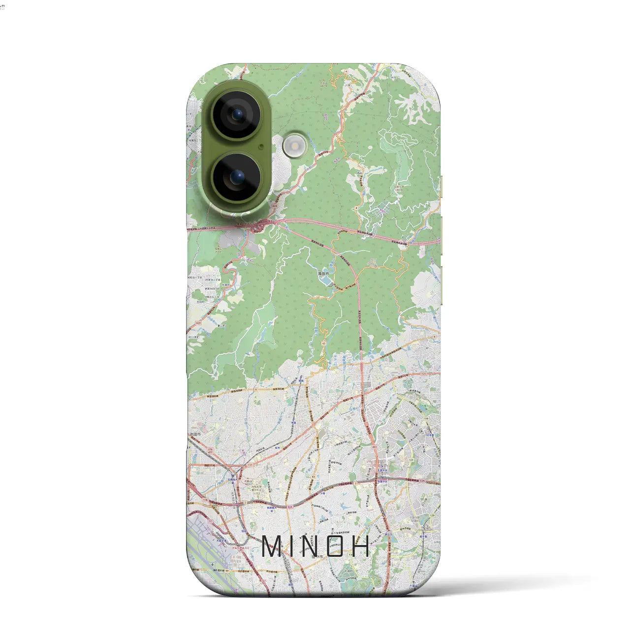 【箕面（大阪府）】地図柄iPhoneケース（バックカバータイプ）