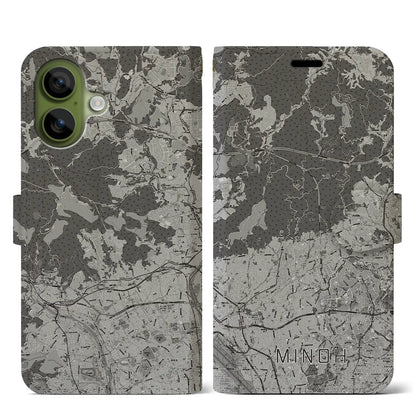 【箕面（大阪府）】地図柄iPhoneケース（手帳タイプ）