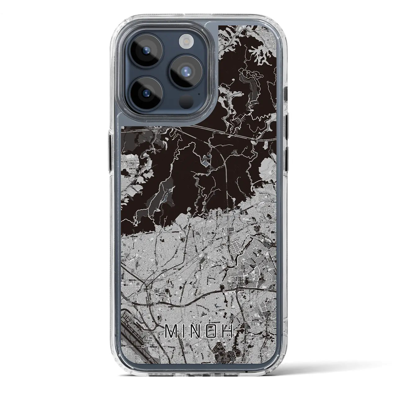 【箕面（大阪府）】地図柄iPhoneケース（MagSafeタイプ）
