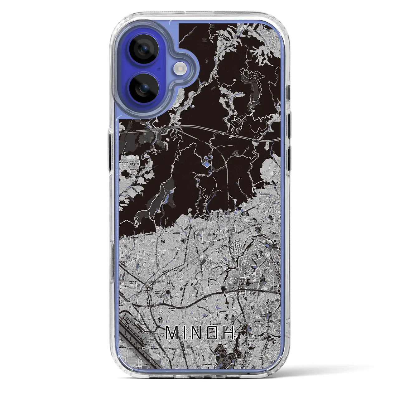 【箕面（大阪府）】地図柄iPhoneケース（MagSafeタイプ）