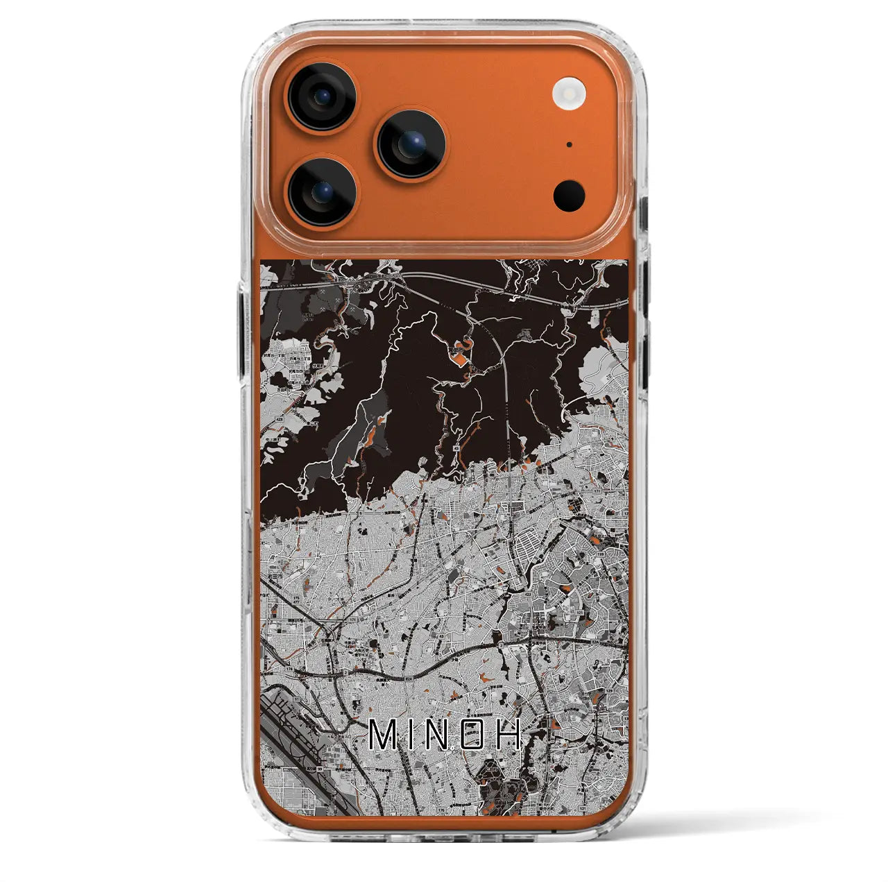 【箕面（大阪府）】地図柄iPhoneケース（MagSafeタイプ）