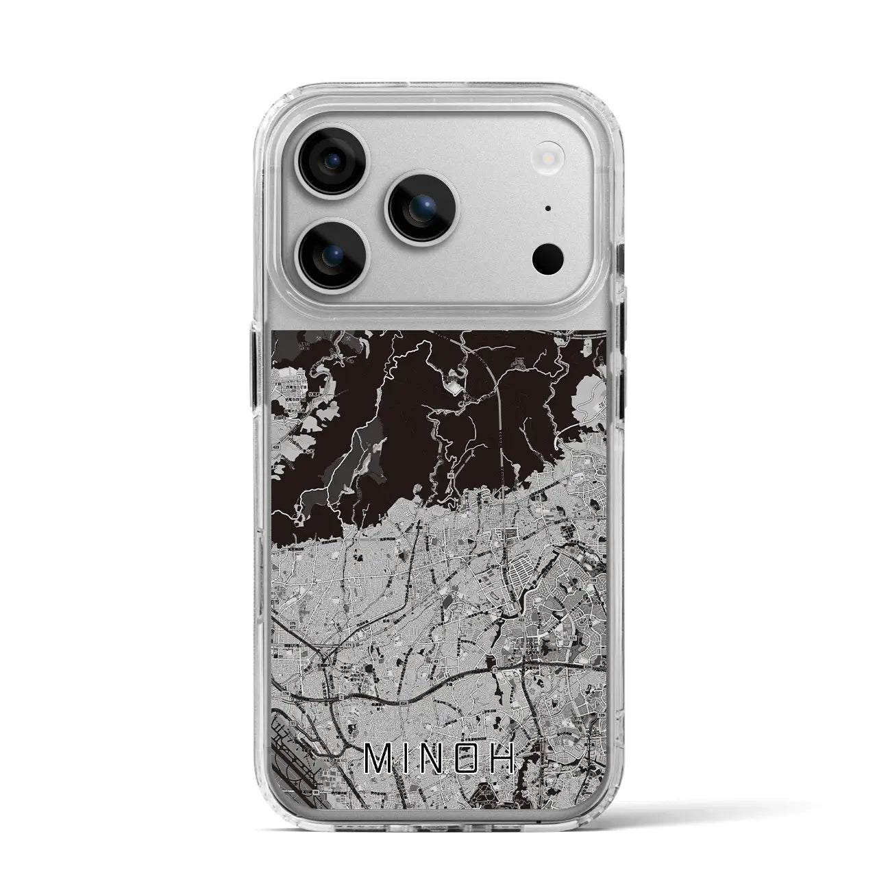 【箕面（大阪府）】地図柄iPhoneケース（MagSafeタイプ）