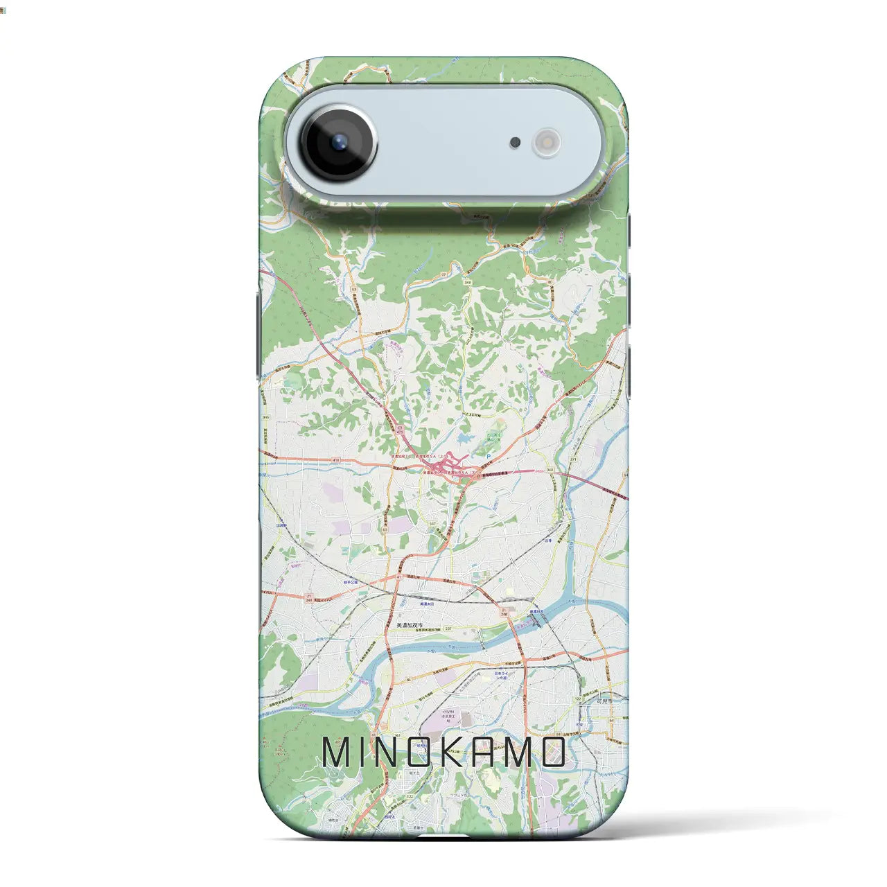 【美濃加茂（岐阜県）】地図柄iPhoneケース（バックカバータイプ）