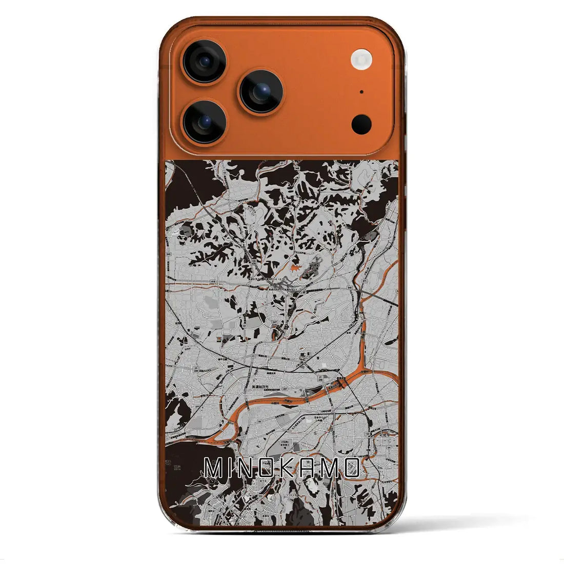 【美濃加茂（岐阜県）】地図柄iPhoneケース（クリアタイプ）