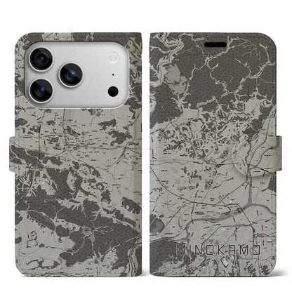 【美濃加茂（岐阜県）】地図柄iPhoneケース（手帳タイプ）