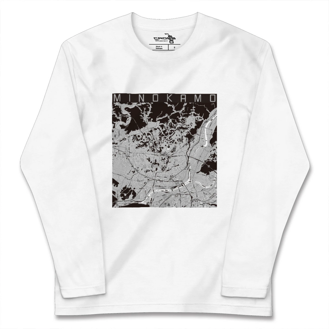 【美濃加茂(岐阜県)】地図柄ロングスリーブTシャツ