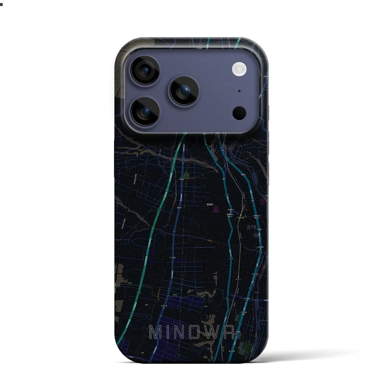 【箕輪（長野県）】地図柄iPhoneケース（バックカバータイプ）