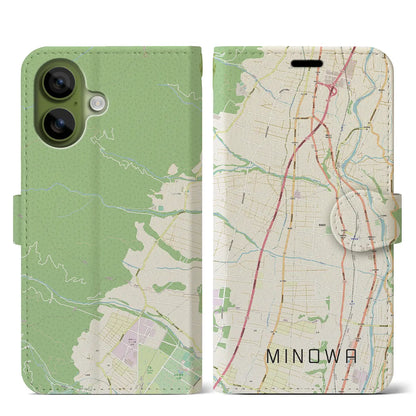 【箕輪（長野県）】地図柄iPhoneケース（手帳タイプ）