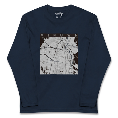 【箕輪（長野県）】地図柄ロングスリーブTシャツ