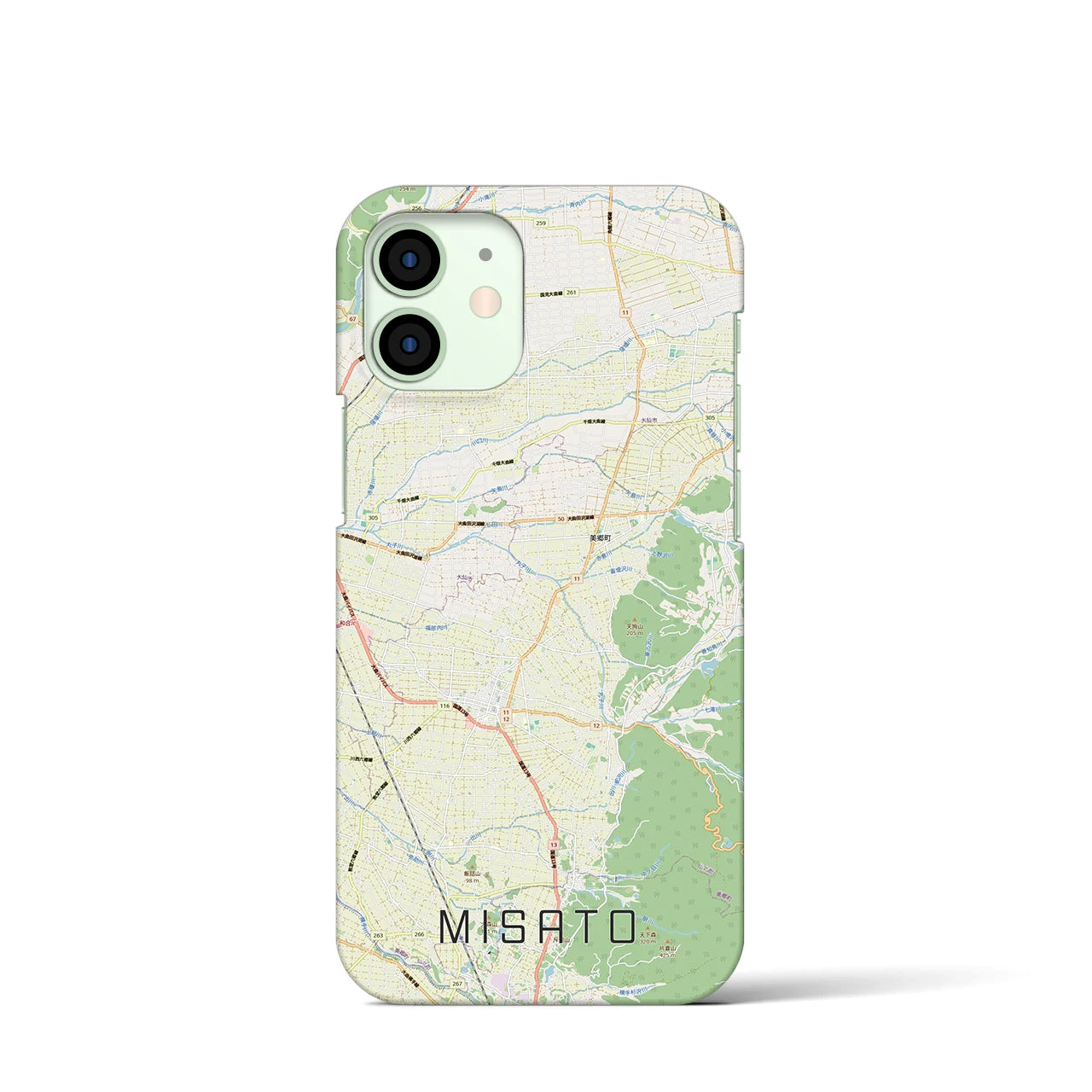 【美郷（秋田県）】地図柄iPhoneケース（バックカバータイプ）