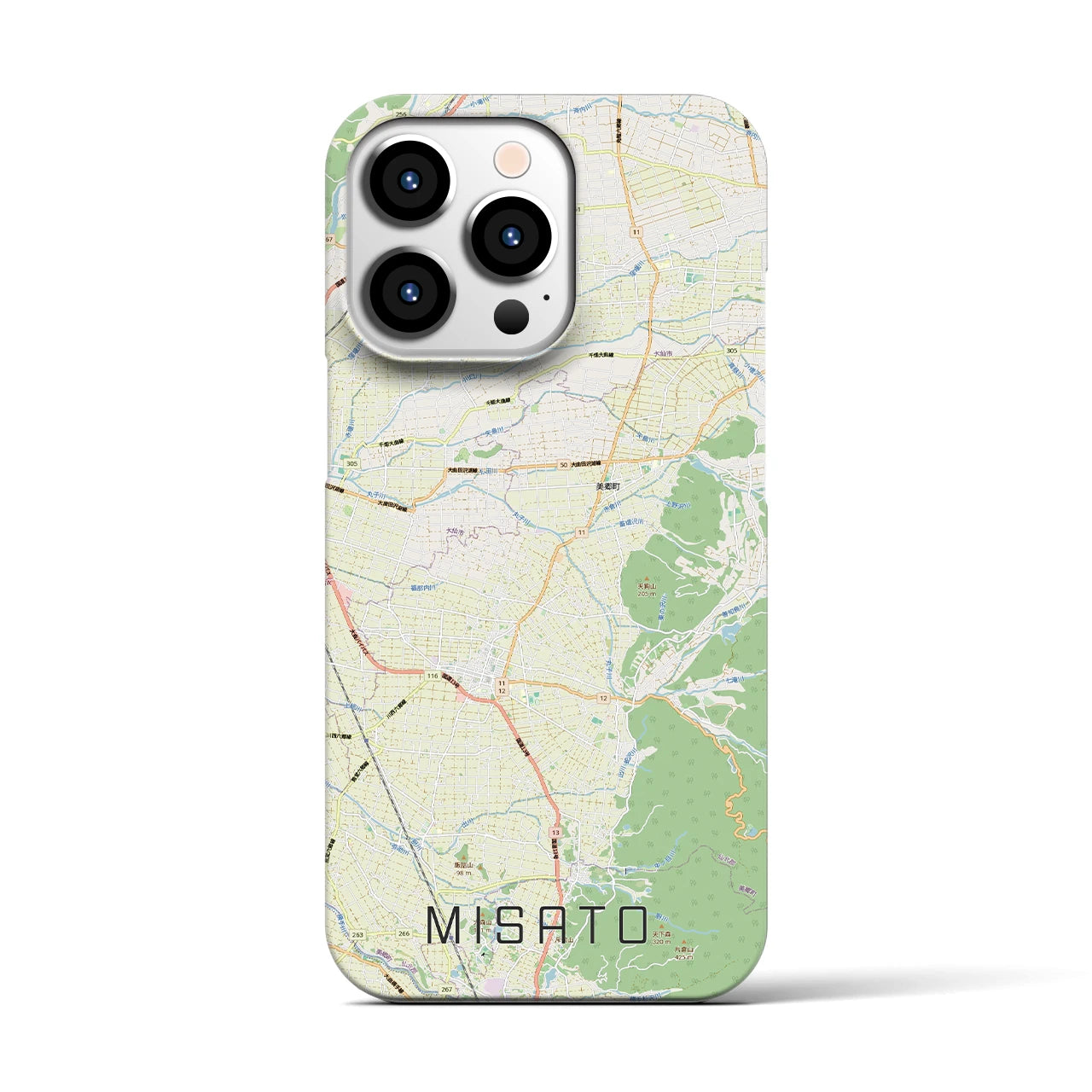 【美郷（秋田県）】地図柄iPhoneケース（バックカバータイプ）