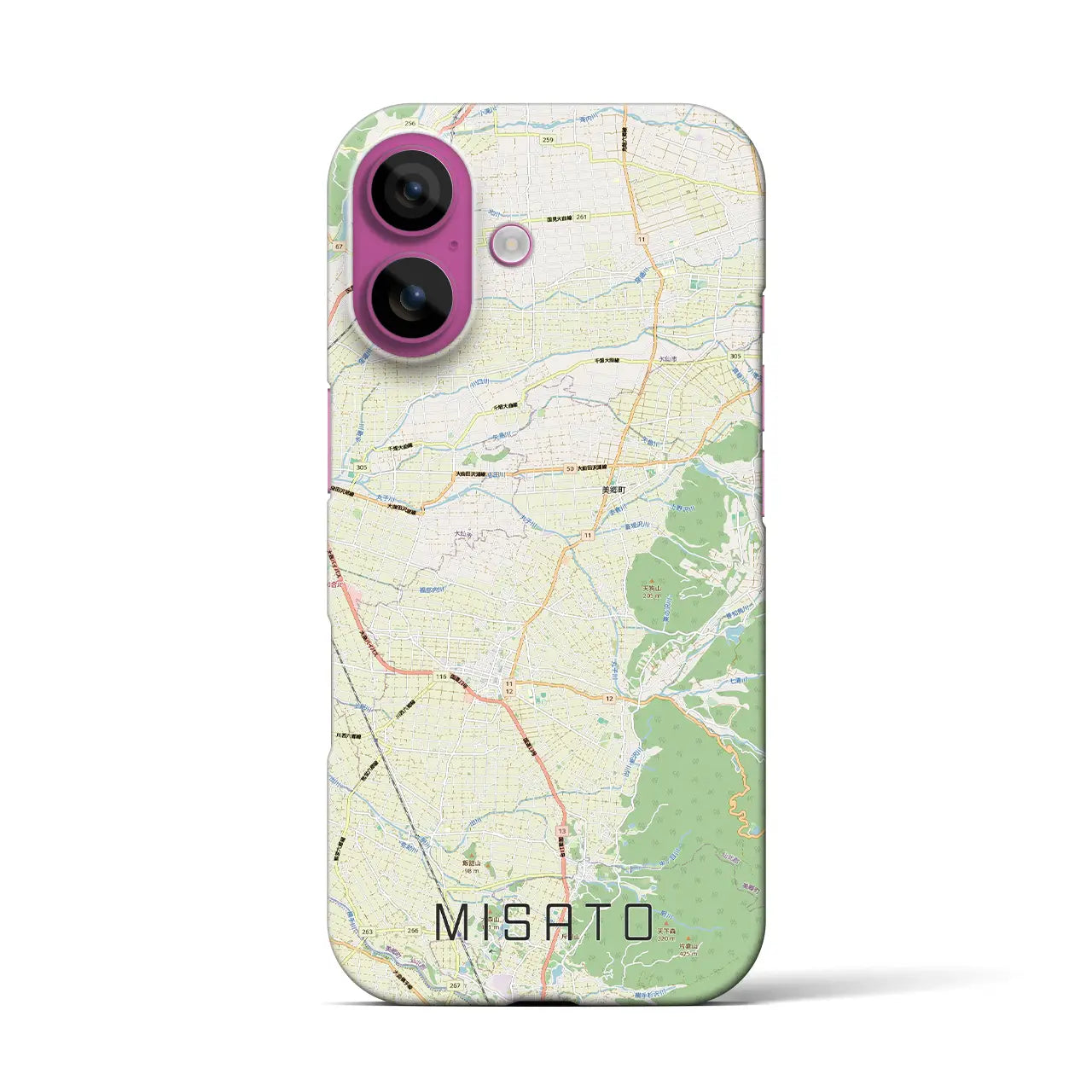 【美郷（秋田県）】地図柄iPhoneケース（バックカバータイプ）