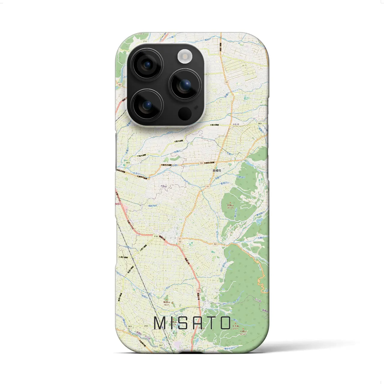 【美郷（秋田県）】地図柄iPhoneケース（バックカバータイプ）