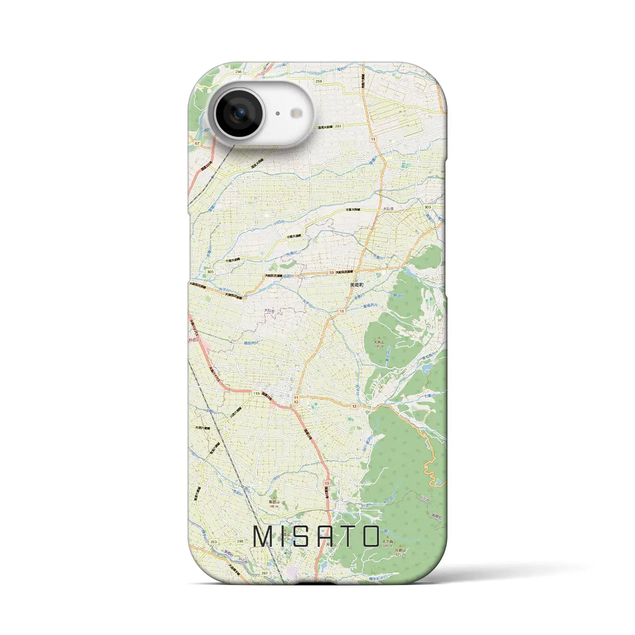 【美郷（秋田県）】地図柄iPhoneケース（バックカバータイプ）