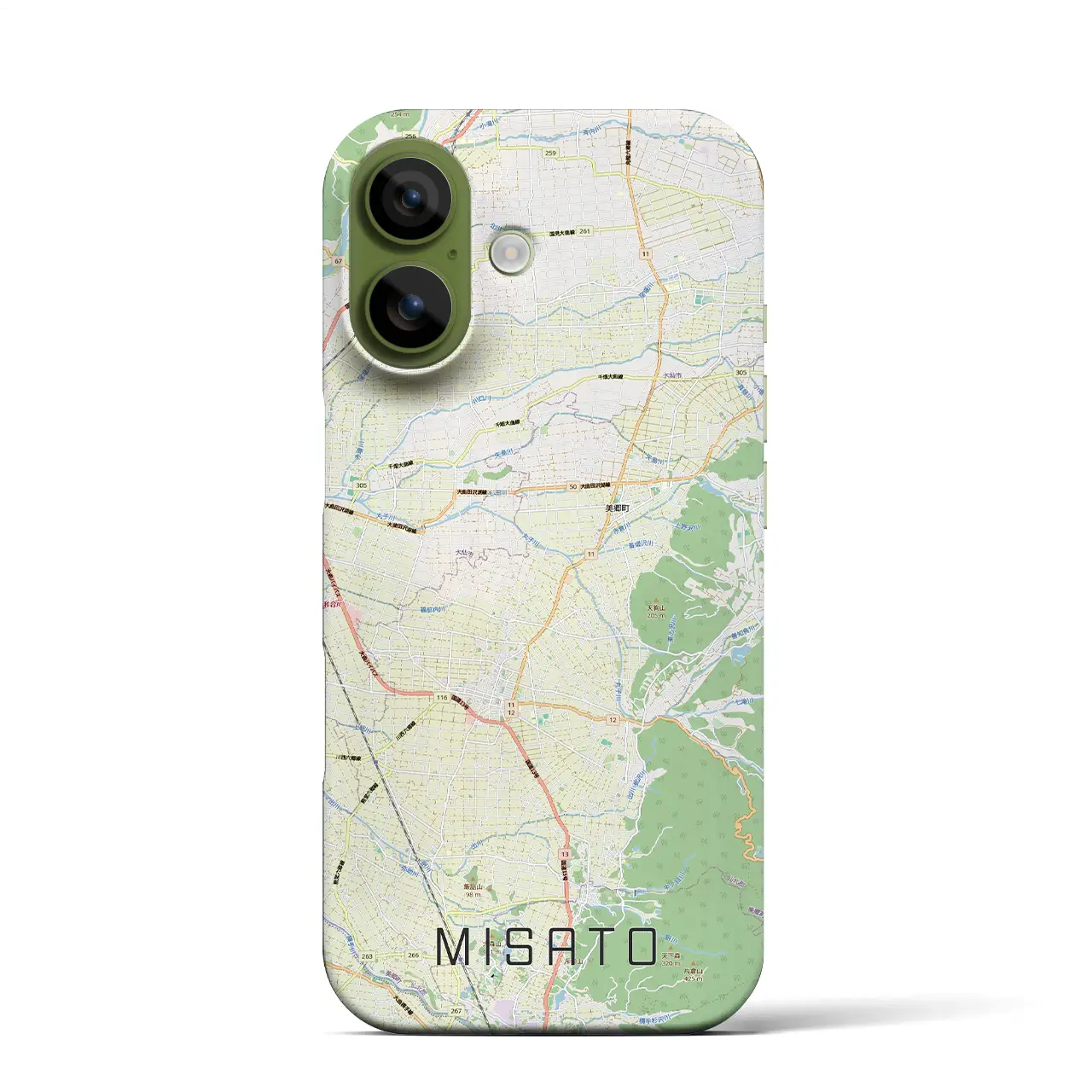 【美郷（秋田県）】地図柄iPhoneケース（バックカバータイプ）