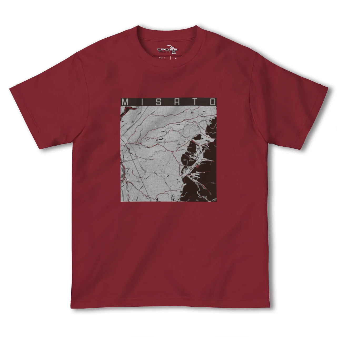 【美郷（秋田県）】地図柄ヘビーウェイトTシャツ