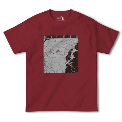 【美郷（秋田県）】地図柄ヘビーウェイトTシャツ