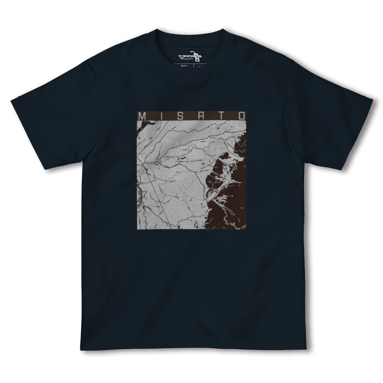 【美郷（秋田県）】地図柄ヘビーウェイトTシャツ