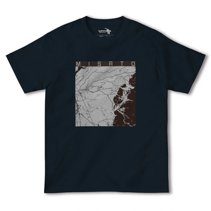 【美郷（秋田県）】地図柄ヘビーウェイトTシャツ
