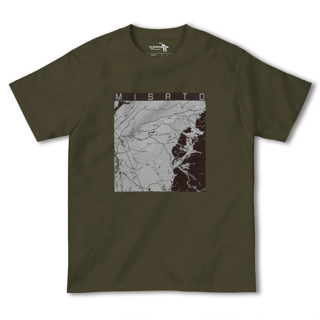 【美郷（秋田県）】地図柄ヘビーウェイトTシャツ