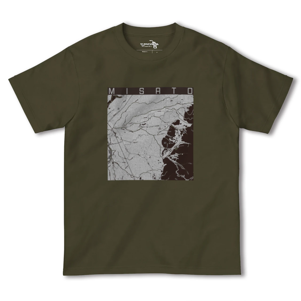 【美郷（秋田県）】地図柄ヘビーウェイトTシャツ