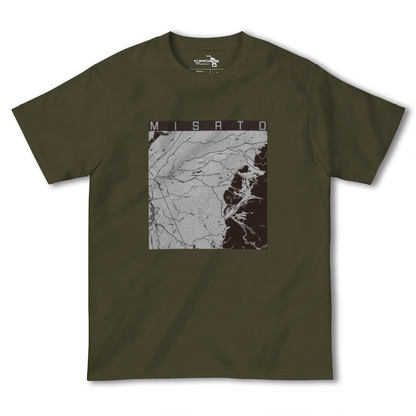 【美郷（秋田県）】地図柄ヘビーウェイトTシャツ