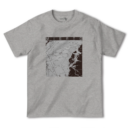 【美郷（秋田県）】地図柄ヘビーウェイトTシャツ