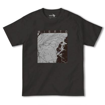 【美郷（秋田県）】地図柄ヘビーウェイトTシャツ