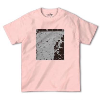 【美郷（秋田県）】地図柄ヘビーウェイトTシャツ