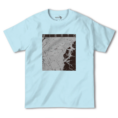 【美郷（秋田県）】地図柄ヘビーウェイトTシャツ