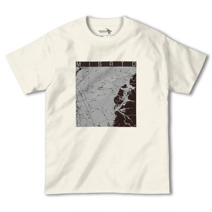 【美郷（秋田県）】地図柄ヘビーウェイトTシャツ